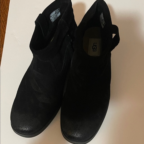 UGG Black Suede Zipper Boots - Picture 2 of 5
